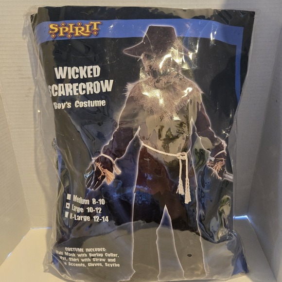 Spirit Wicked Scarecrow Child Costume Size Child Large 10-12 W/accessories! - Picture 2 of 5